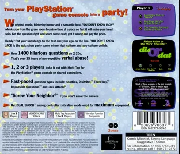 You Dont Know Jack (US) box cover back